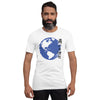 Blue Marble Black Text Unisex t-shirt