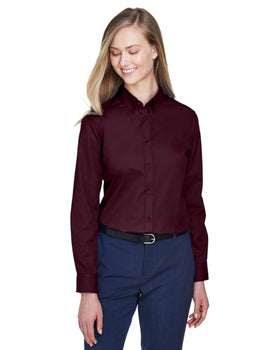 Ladies Long-Sleeve Button Down