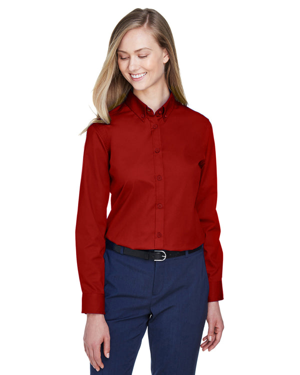 Ladies Long-Sleeve Button Down