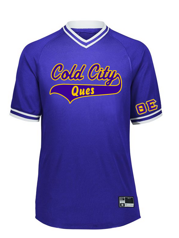 Cold City Ques Retro Baseball Jersey