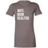 Wife. Mom. Realtor.   Ladies' Fitted T-Shirt