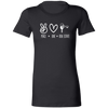 Peace, Love, Real Estate  Ladies' Fitted T-Shirt