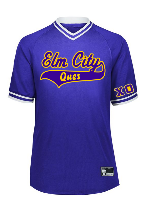 Elm City Ques Retro Baseball Jersey