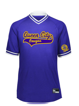 Pi Phi Queen City Omegas Retro Baseball Jersey
