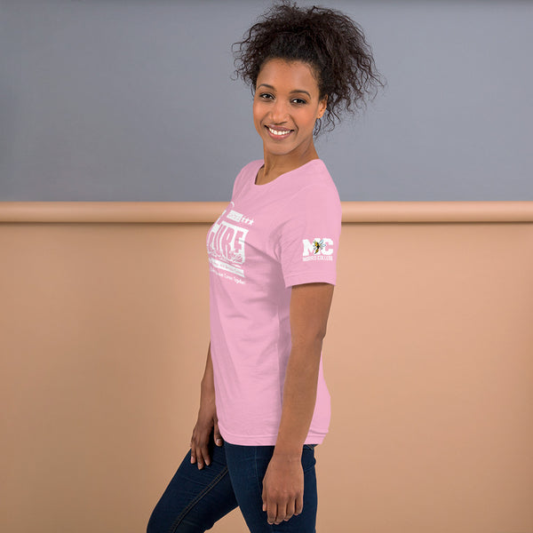 Stomp Out Breast Cancer - White Design - Short-Sleeve Unisex T-Shirt