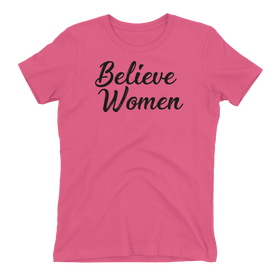 Believe Women Fitted Women's t-shirt Black Script