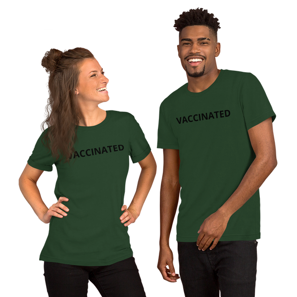 VACCINATED Customizable Short-Sleeve Unisex T-Shirt
